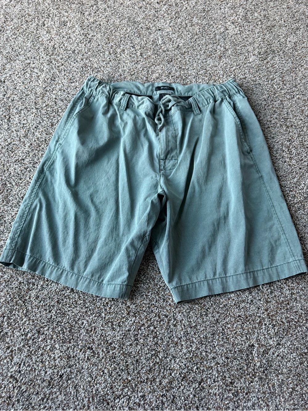 RVCA All-Time Men's 33 Seafoam Green Chino Hybrid Shorts Surf Skate Drawstring